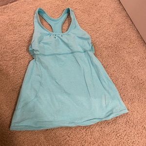 Lululemon blue striped tank top
